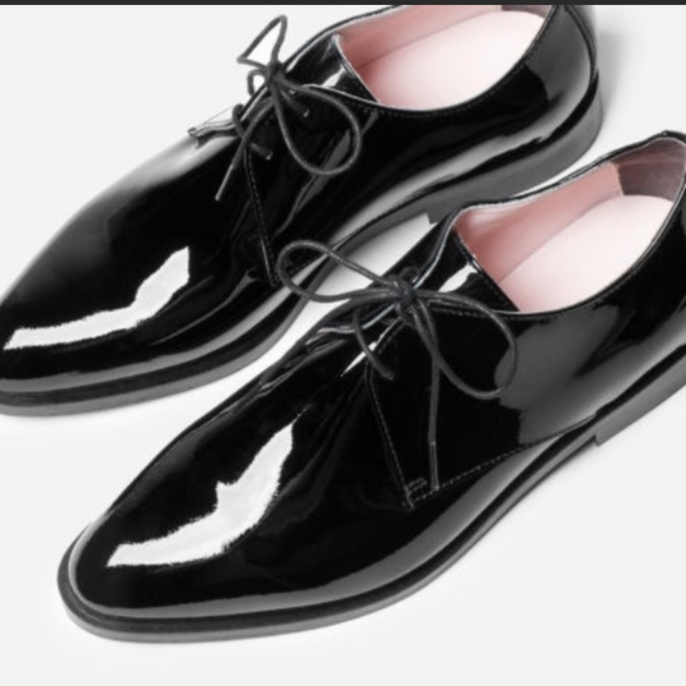 Everlane patent leather oxfords